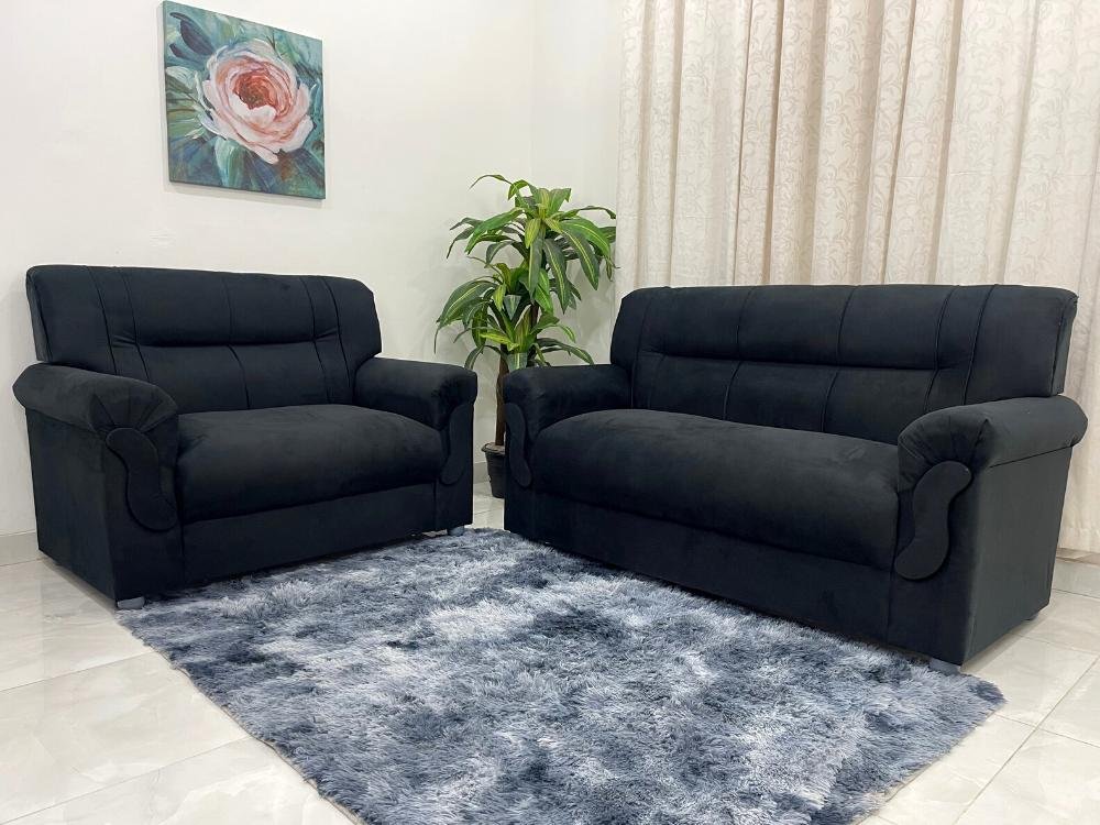 Conjunto de sofá 2 x 3 lugares REF 5014 - Preto