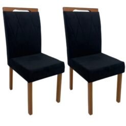 Conjunto Cadeiras Isa 2 unidades - Cinamomo/Preto