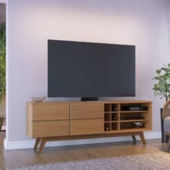 Bancada Noronha Larg. 1.80m Freijó para TV até 70" - Colibri