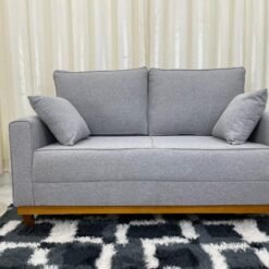 Sofá 2 lugares Slim 1.40m - Cinza Linho