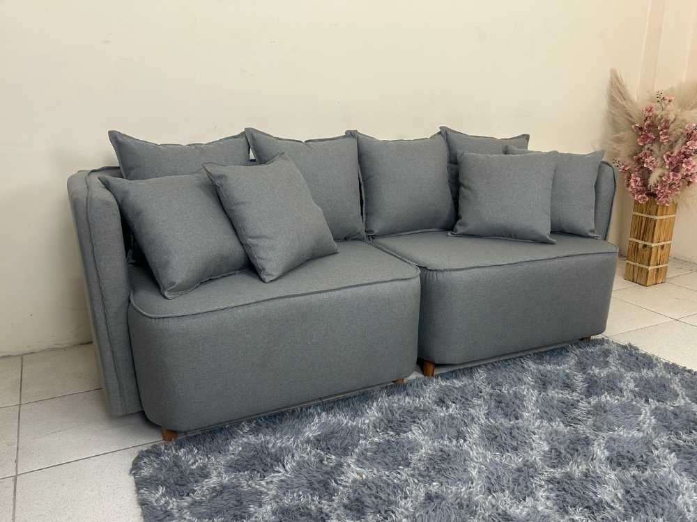 Sofá Orgânico Opel 2.00m - Linho Cinza