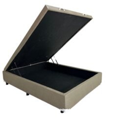 Base Box Baú Classic casal - Bege corino