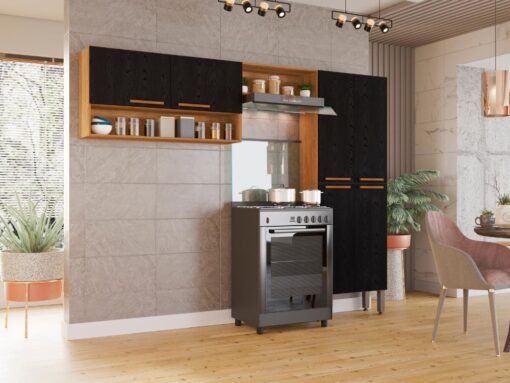 Cozinha Madri 3 peças - Cinamomo/Preto - Imagem 3
