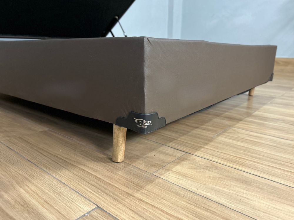 Base Baú Carioca Casal - Marrom Corino - Imagem 3