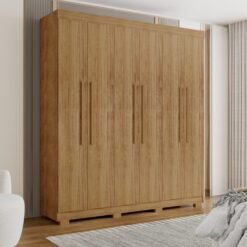 Guarda-Roupa Porto Bello Plus 6 portas - Cedro