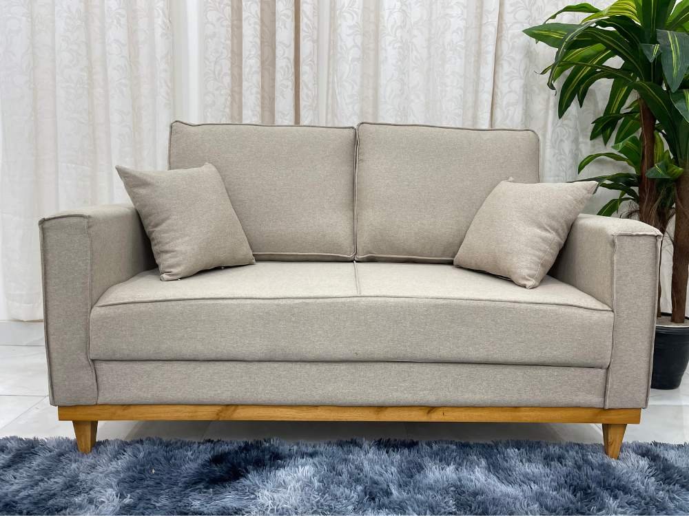 Sofá 2 lugares Slim 1.40m - Bege Linho
