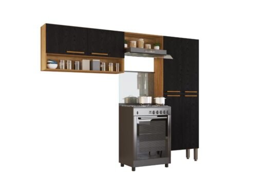 Cozinha Madri 3 peças - Cinamomo/Preto - Imagem 4