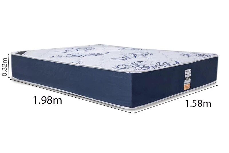 Colchão Queen Clean Azul 158x198x32 Molas Ensacadas Lestespuma | Suporta até 300kg - Imagem 4