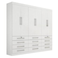 Guarda-Roupa Mônaco 6 portas e 12 gavetas - Branco