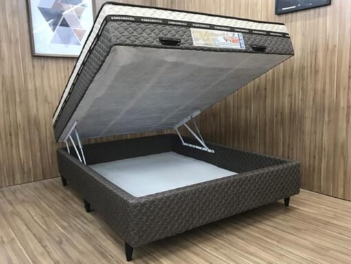 Cama box Baú Golden Light Casal - 138x188x62 - Imagem 5