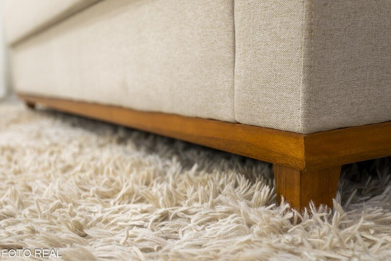 Sofá 3 lugares Living Áustria Linho Bege A57 Larg. 1.70m - Imagem 6