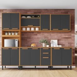 Cozinha Completa Nápoles 5 peças - Cinamomo/Grafite
