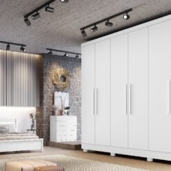 Guarda-Roupa Sergipe 6 Portas - Branco