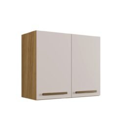 Armário Aéreo Cristal 2 Portas - Cinamomo/Off White