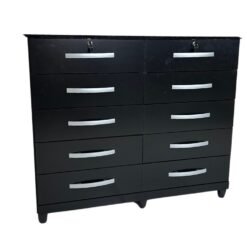 Cômoda 10 gavetas com chave Ref.: 06 - Preto
