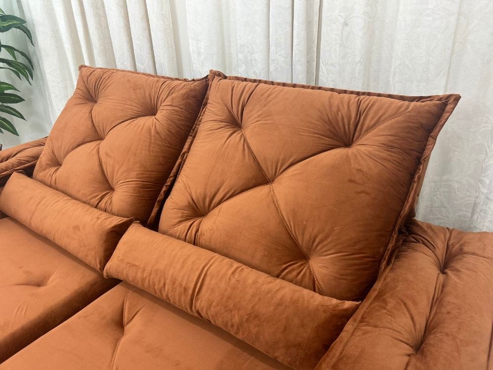 Sofá Retrátil Reclinável Brasão 2.00m- Terracota Veludo - Imagem 7