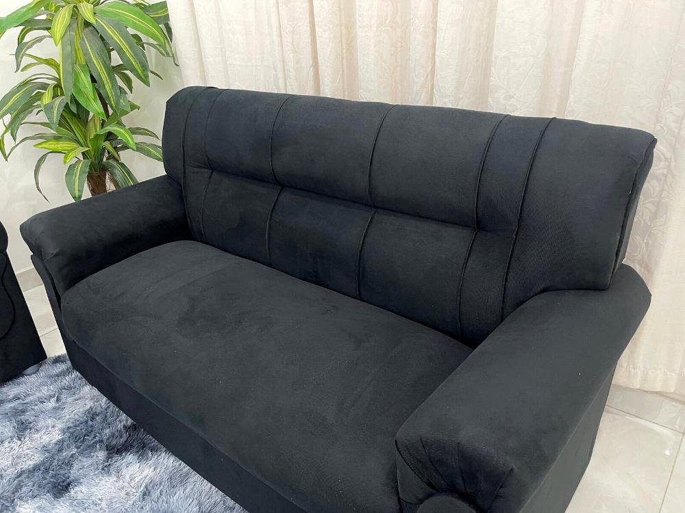 Conjunto de sofá 2 x 3 lugares REF 5014 - Preto - Imagem 5