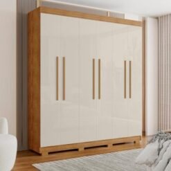 Guarda-Roupa Porto Bello Plus 6 portas - Cedro/Areia