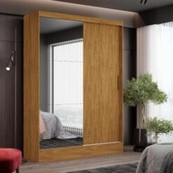 Guarda-Roupa Santiago c/ espelho 2 Portas e 2 Gavetas -  Cinamomo