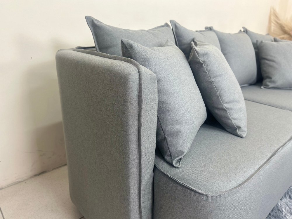 Sofá Orgânico Opel 2.00m - Linho Cinza - Imagem 5