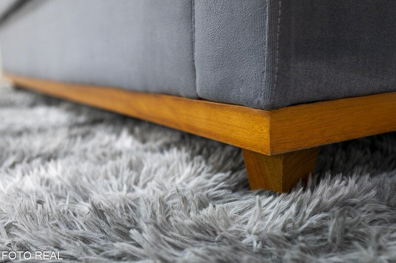 Sofá 3 lugares Living Áustria Veludo Grafite A15 Larg. 1.70m - Imagem 6