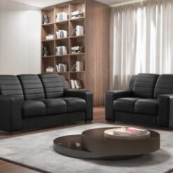 Sofá 2x3 Lugares Ref.270 - Preto Courino