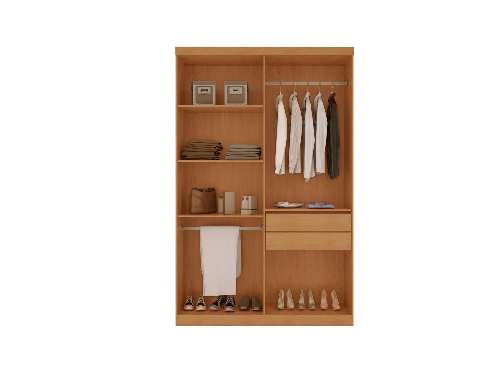 Guarda Roupa Grécia 4 Portas - Naturale/Off White - Imagem 2