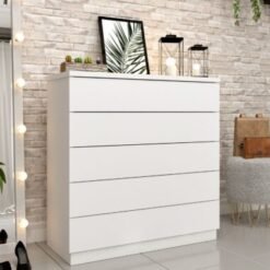 Cômoda Premium 5 Gavetas - Branco