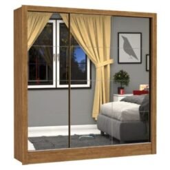 Guarda-Roupa Dubai Premium c/ espelho 3 portas e 3 gavetas - Cinamomo