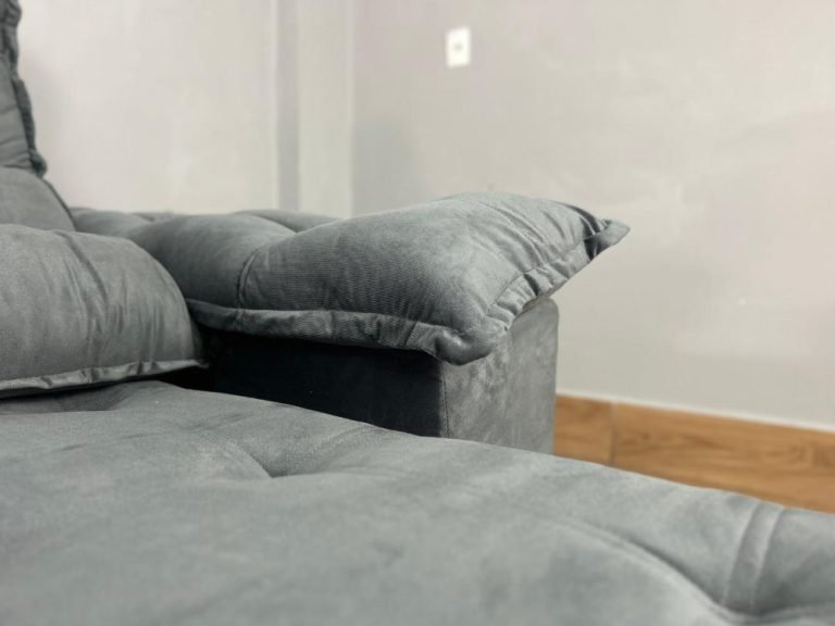 Sofá Retrátil e Reclinável Istambul 2.30m - Cinza Veludo - Imagem 4