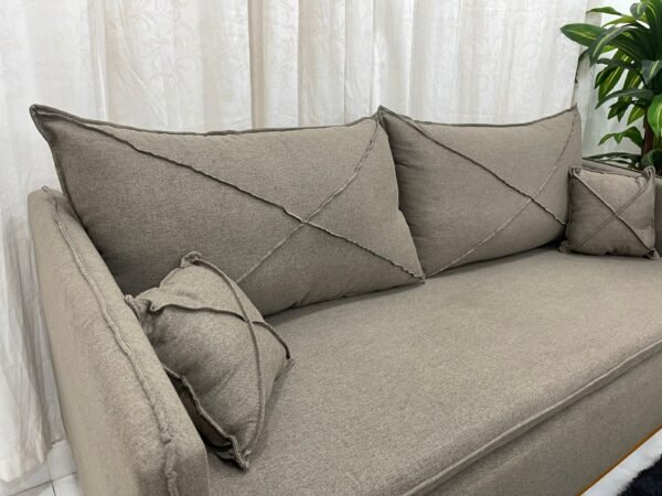 Sofá 2 lugares Lisboa Living 1.80m - Marrom Linho - Imagem 4