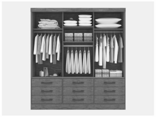 Guarda-Roupa Meridian 3 portas e 9 gavetas - Cinamomo - Imagem 2