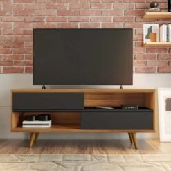 Rack Bancada NT 1180 Larg.1.35m Freijó/Preto para TV até 50" - Notável