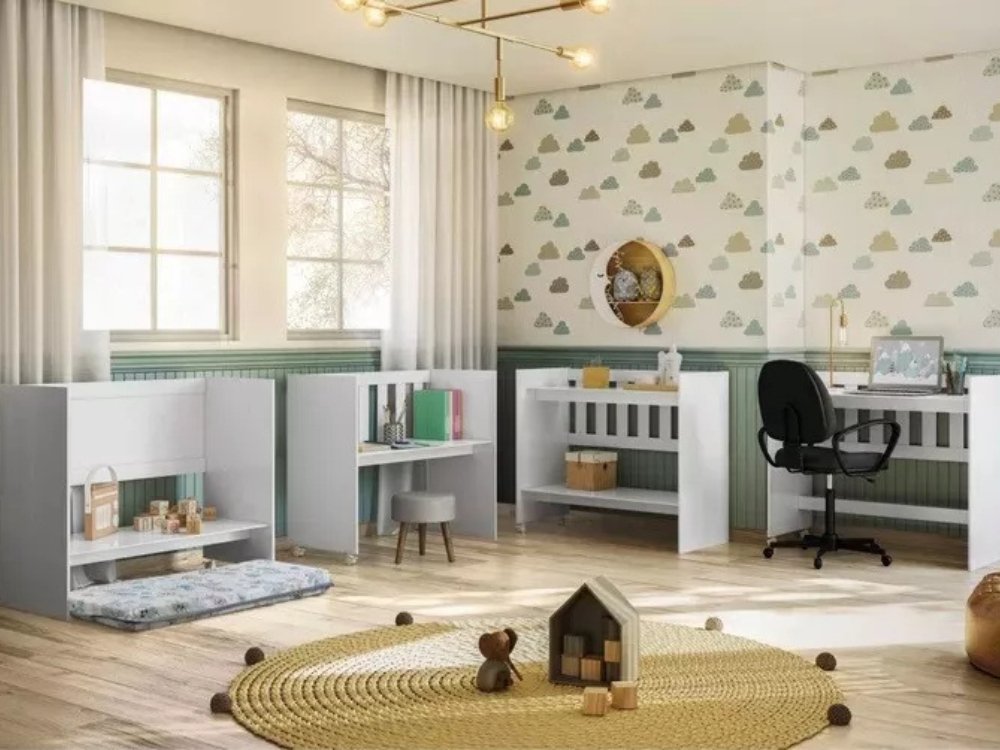 BERCO MULTIFUNCIONAL RUBI COM COLCHAO - BRANCO - Imagem 4