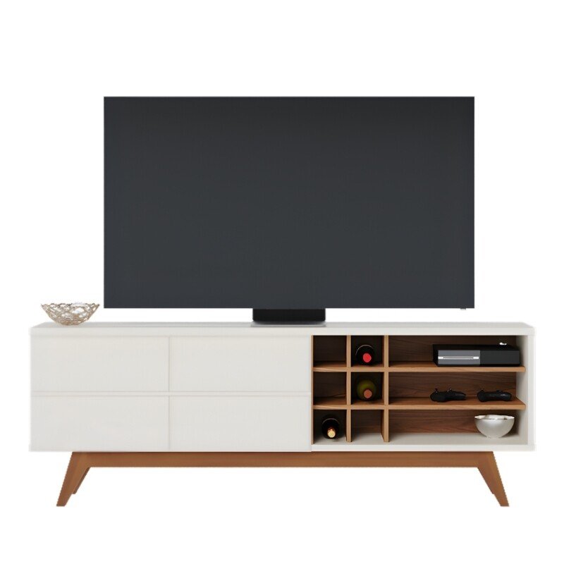 Bancada Noronha Larg. 1.80m Off/Freijó para TV até 70" - Colibri - Imagem 3