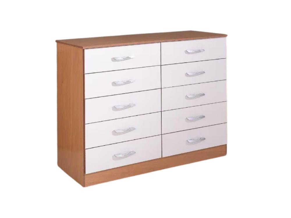 Cômoda 10 gavetas Ref.: 010 - Cinamomo/Off white