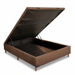 Box Baú Casal Carioca Sued Marrom 138x188x40 Blindado - Bioflex