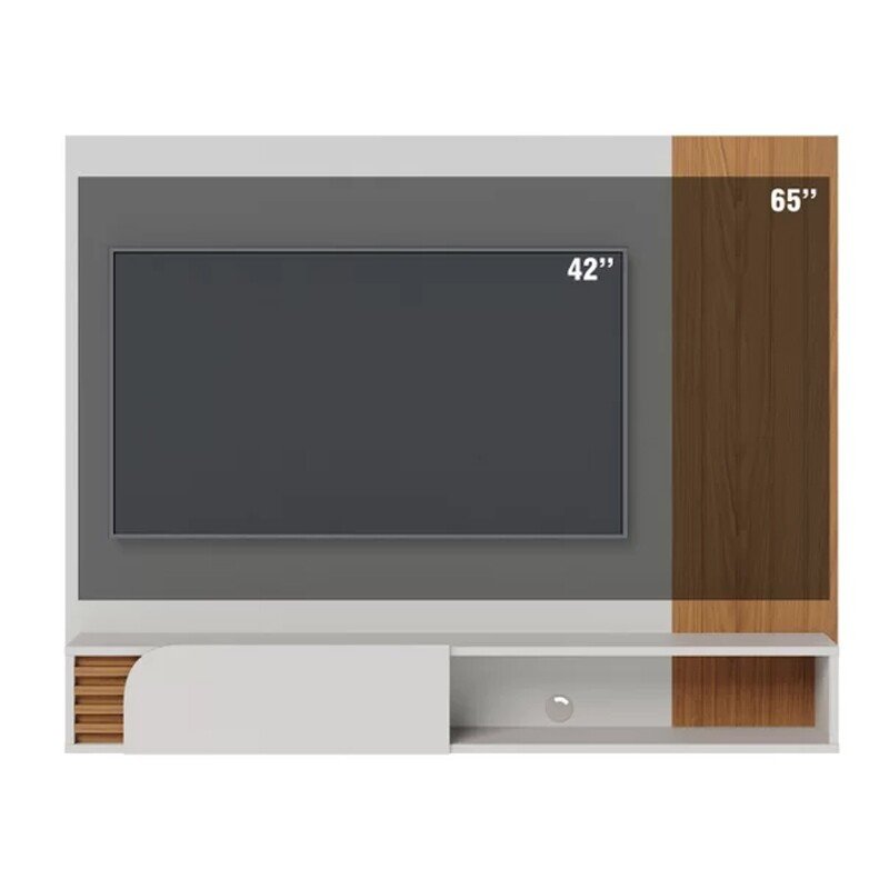 Home Suspenso Jurerê Larg. 1.36m Off/Freijó para TV até 60" - Colibri - Imagem 7