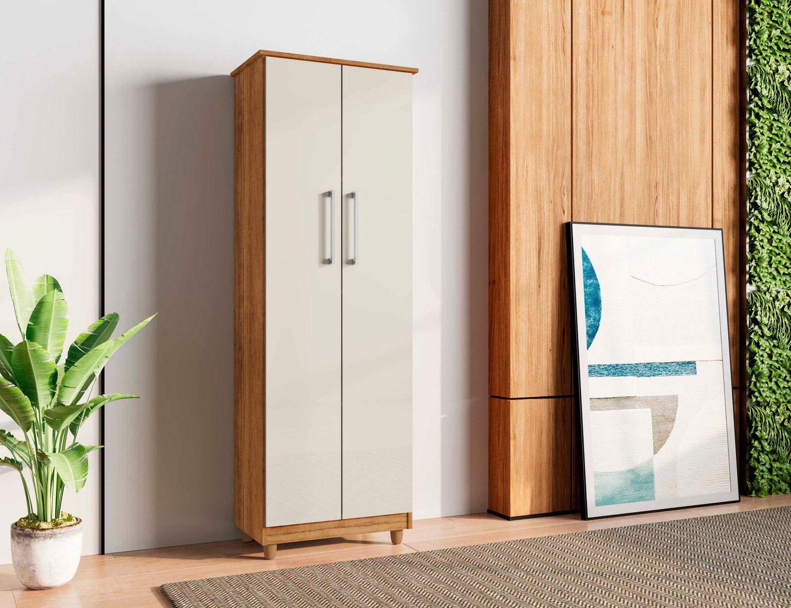 Multiuso Nina 2 Portas - Cedro/Areia