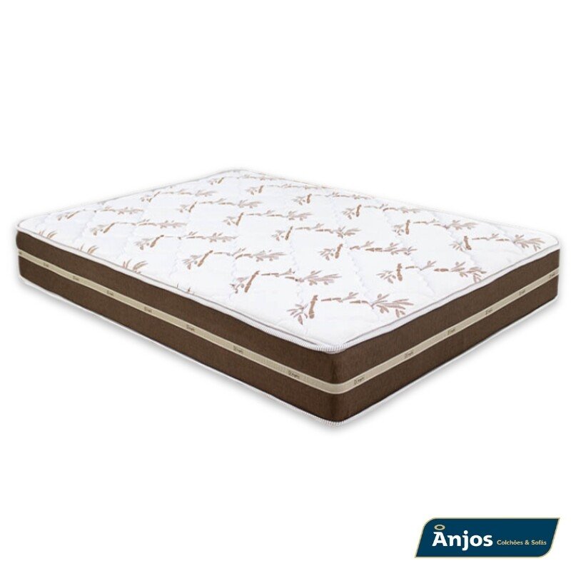 Colchão Casal Classic Marrom Molas Ensacadas 138x188x22 Anjos | Suporta até 260kg