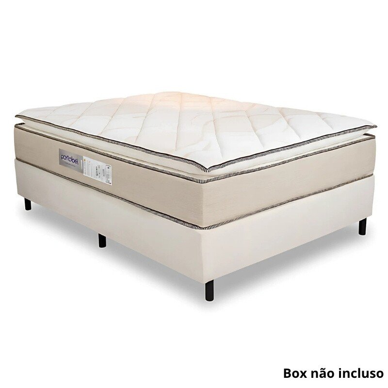 Colchão Casal Copacabana Linho Bege 138x188x30 Molas ensacadas Portobel | Suporta até 240kg - Imagem 2