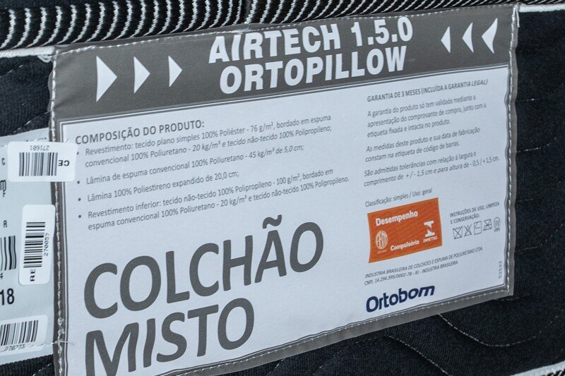 Colchão Casal Ortopédico EPS Airtech 150 Ortopillow 138x188x28 Ortobom | Suporta até 240kg - Imagem 5