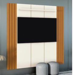 Painel Veyron 2.0 75"- Off White/Cedro