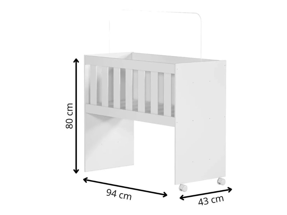 BERCO MULTIFUNCIONAL RUBI COM COLCHAO - BRANCO - Imagem 3