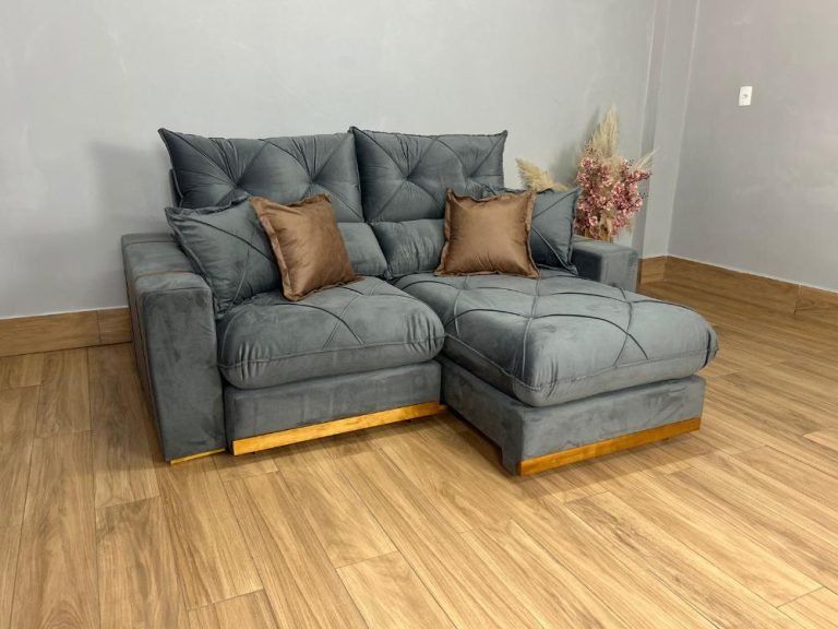 Sofá Retrátil e Reclinável Gran Bello 2.50m - Cinza Veludo - Imagem 6