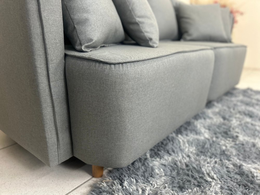 Sofá Orgânico Opel 2.00m - Linho Cinza - Imagem 2