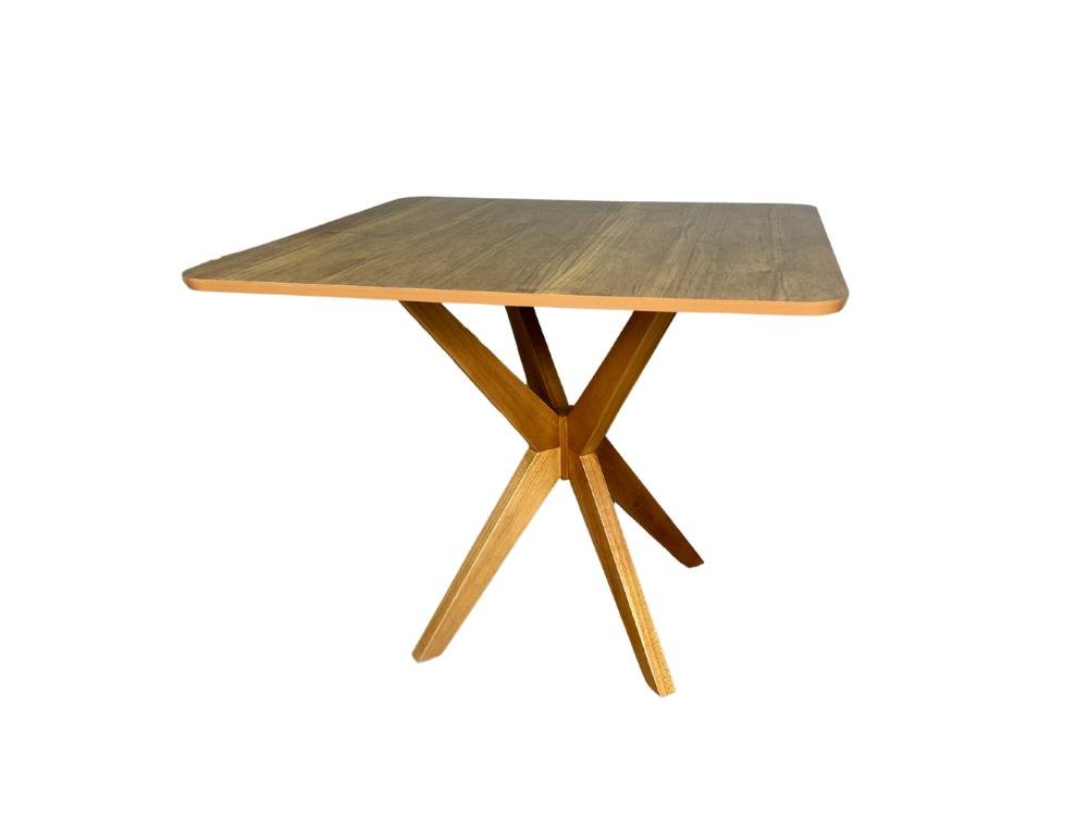 Mesa de Jantar Simpatia 0,90x0,90 Quadrada Com 4 cadeiras Jasmim - Cinamomo/Bege - Imagem 4