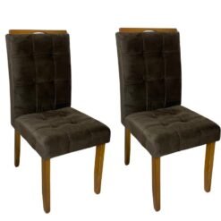 Conjunto Cadeiras Londres 2 unidades - Cinamomo/Marrom