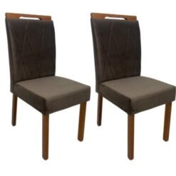 Conjunto Cadeiras Isa 2 unidades - Cinamomo/Marrom