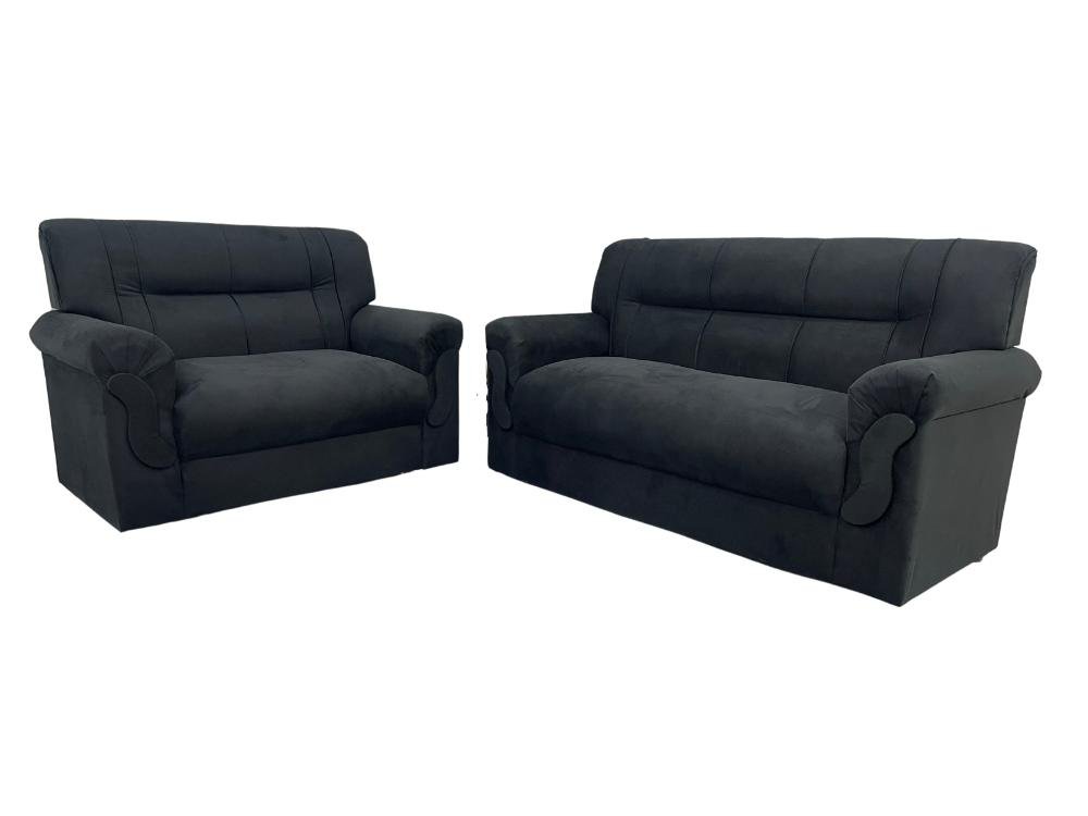 Conjunto de sofá 2 x 3 lugares REF 5014 - Preto - Imagem 7